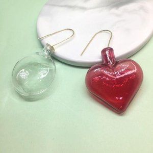 Handmade Glass Earrings Valentine’s Day